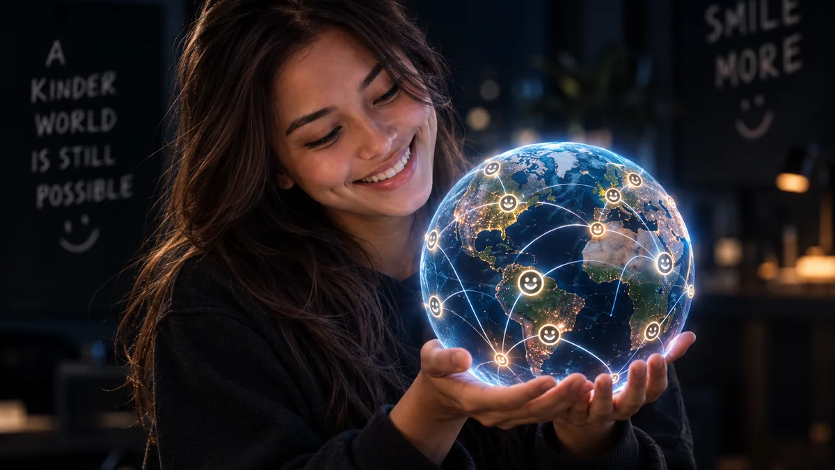 SmileWave app screens: dashboard with 102 smiles caught, and profile with badges